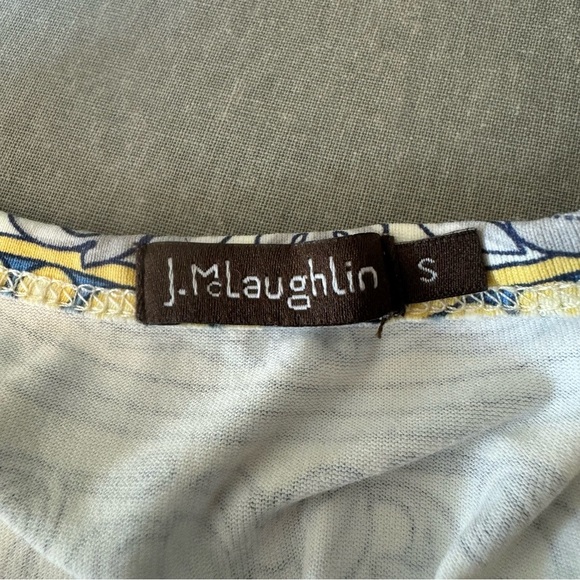 J. MCLAUGHLIN Catalina Cloth Signature Tee Art To Wear Medallion 3/4 Sleeve - Picture 2 of 16